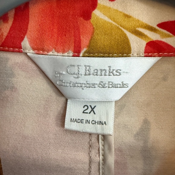 Christopher & Banks Floral Blazer - Red and Cream - Picture 3 of 10